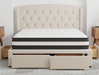 front view of a double mattress on a bed frame in a bedroom from Isaak