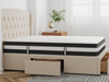 side view of a double mattress on a bed frame in a bedroom from Isaak