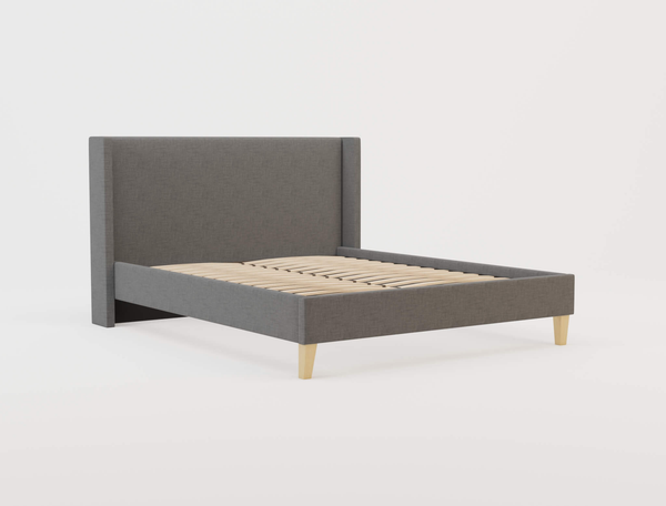 Kalmar Grey Fabric King Bed Frame