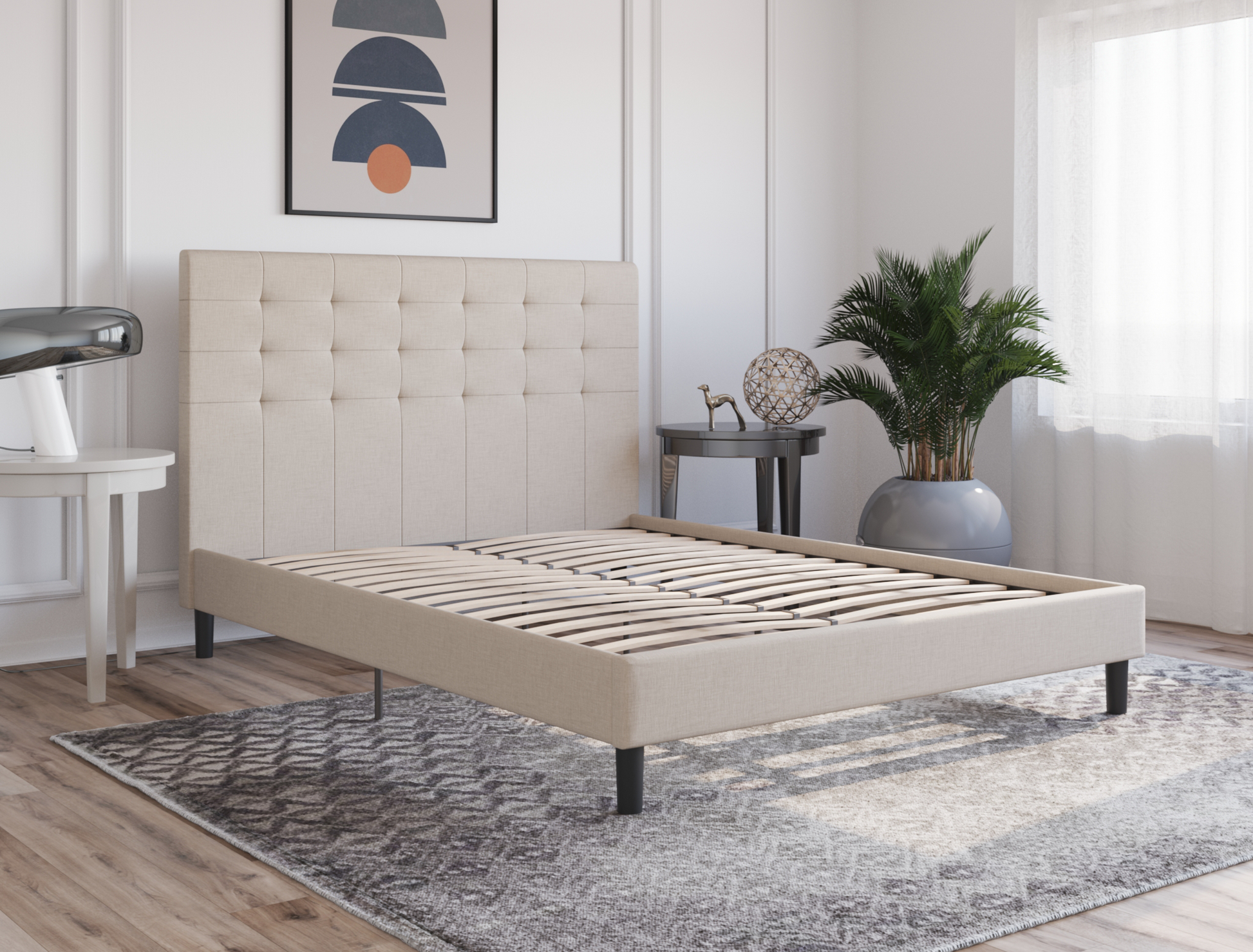 top view of a double bed frame in a bedroom from Isaak