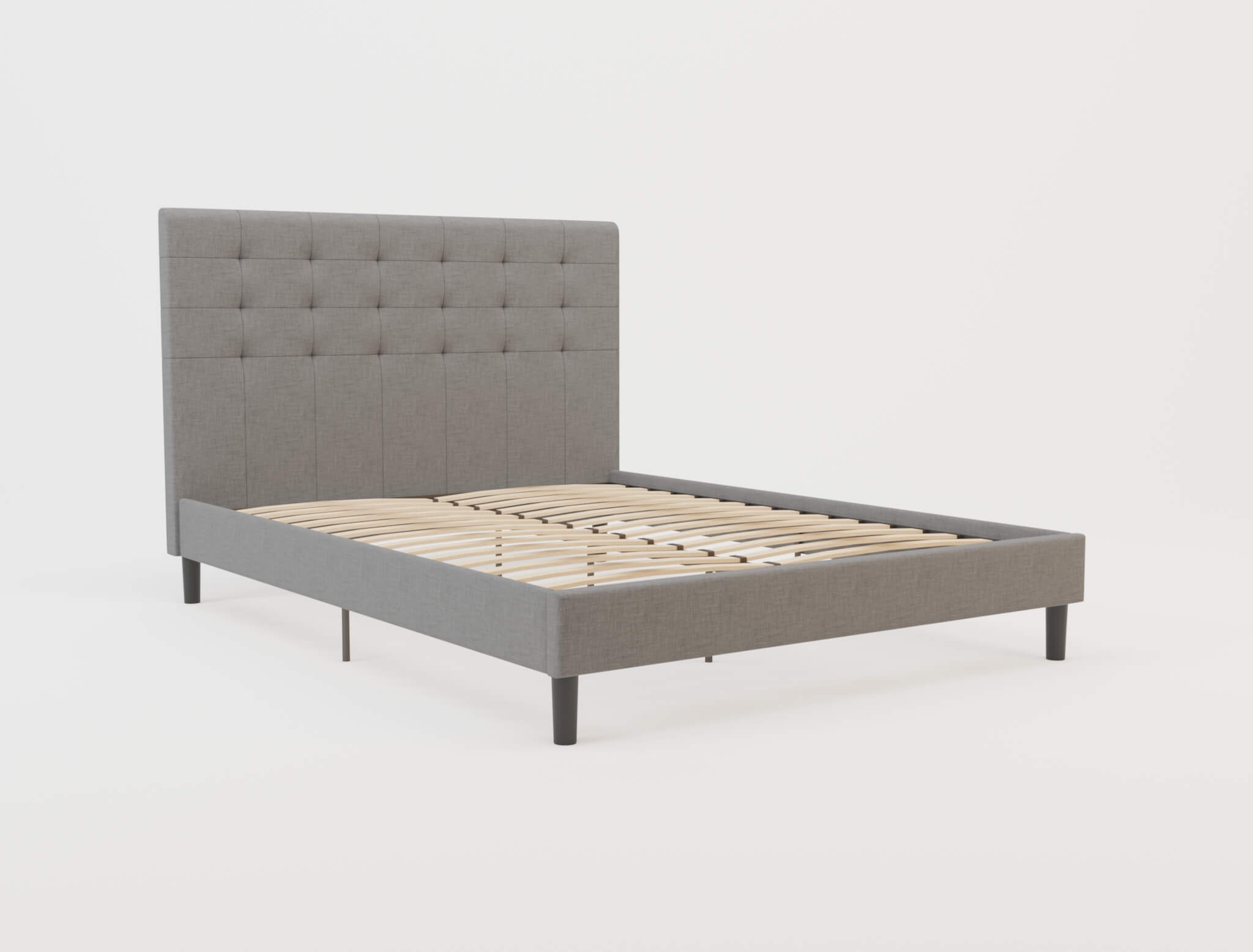 top view of a double bed frame in a white background from Isaak