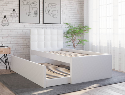 top view of a king single bed frame in a bedroom from Isaak