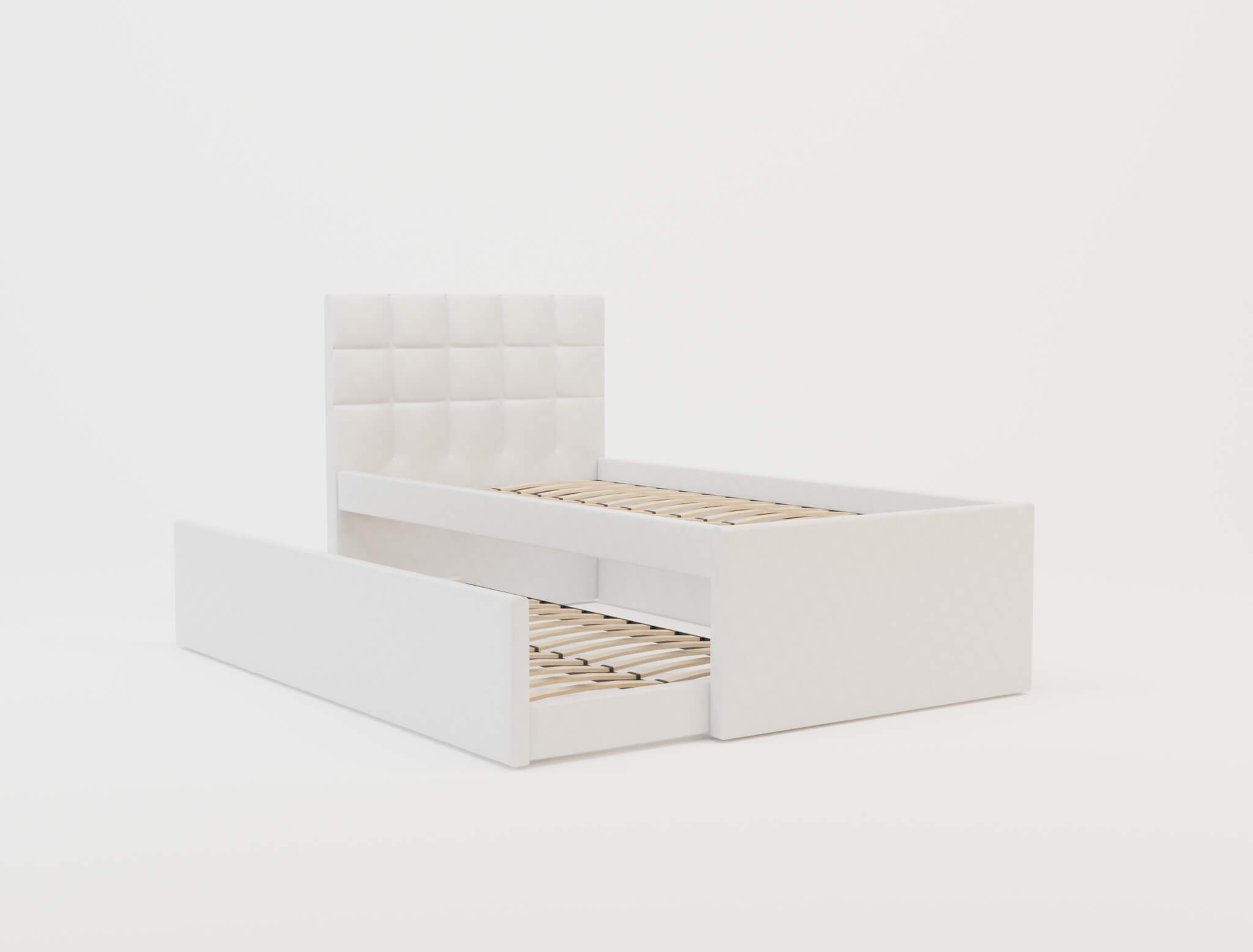 top view of a king single bed frame in a white background from Isaak