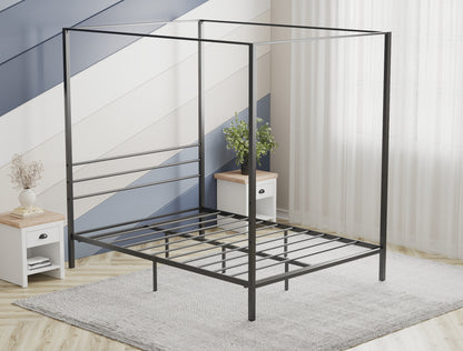 Hero Canopy Metal Black Bed Frame