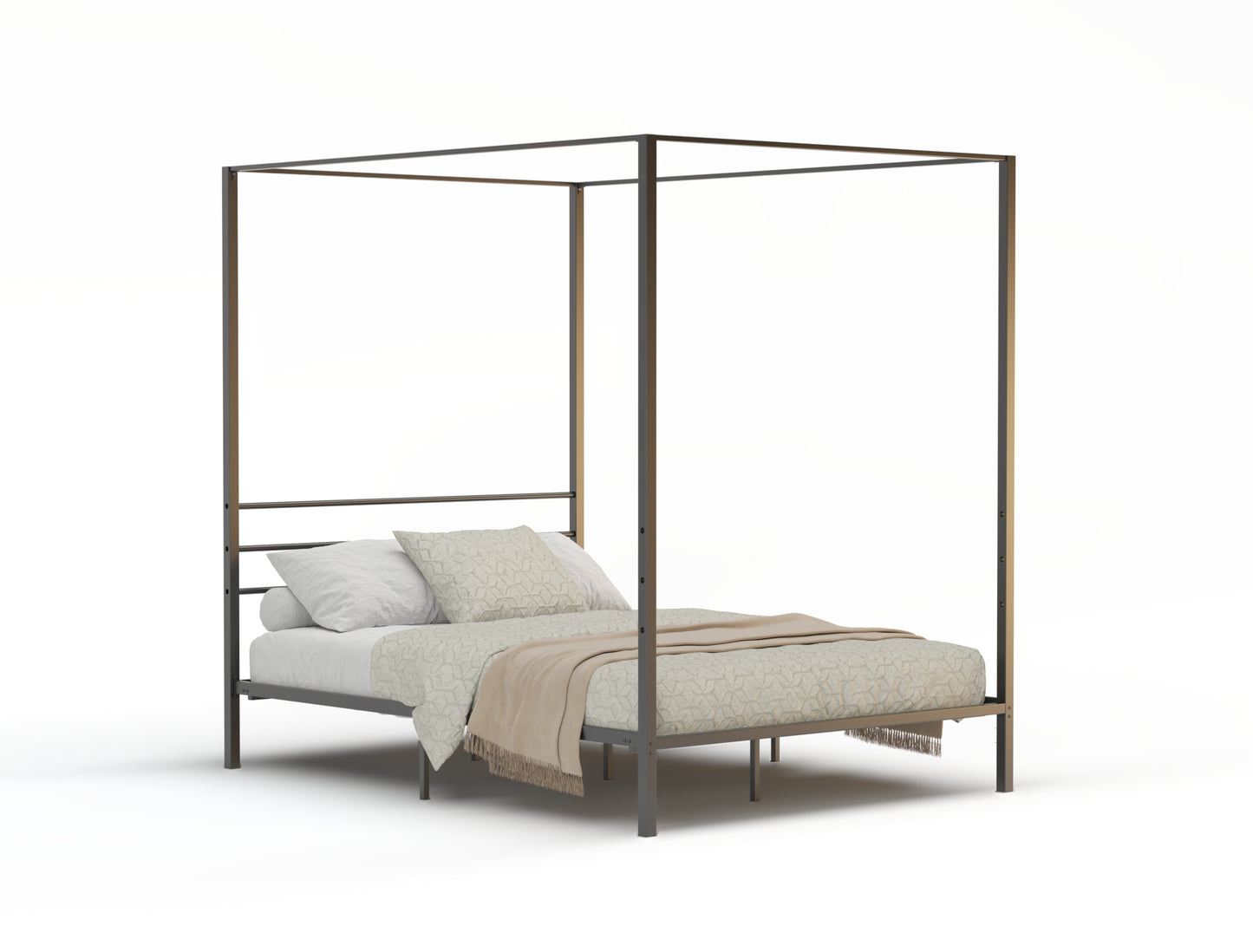 Hero Canopy Metal Black Bed Frame