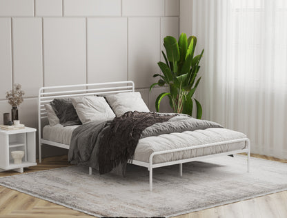 Bailey White Metal Bed Frame