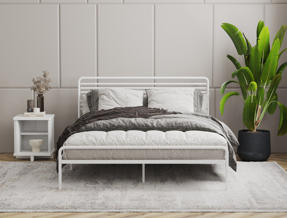 Bailey White Metal Bed Frame