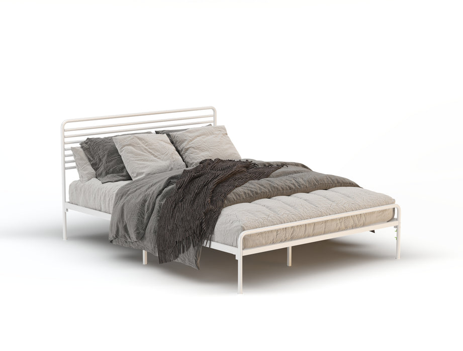 Bailey White Metal Bed Frame