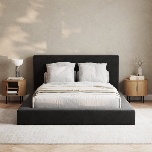 Marshmallow Bed Low Pile Chinelle Soft Black