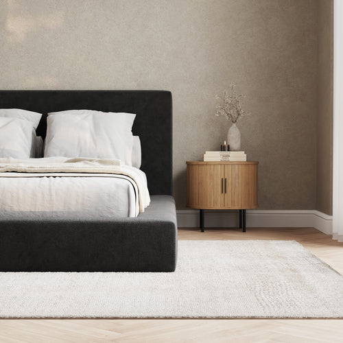 Marshmallow Bed Low Pile Chinelle Soft Black