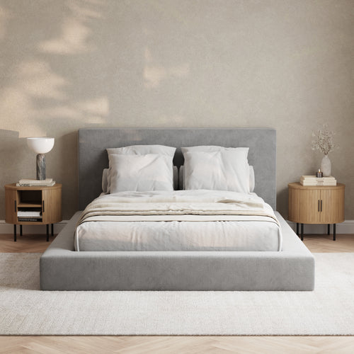 Marshmallow Bed Low Pile Chinelle Soft Grey