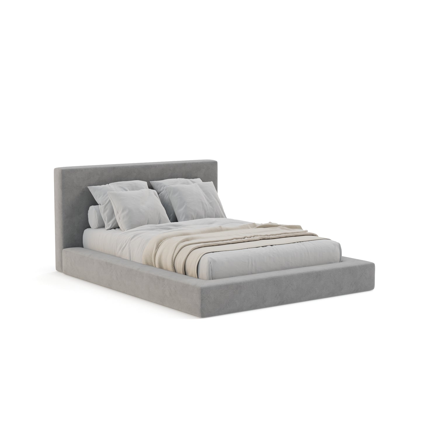 Marshmallow Bed Low Pile Chinelle Soft Grey