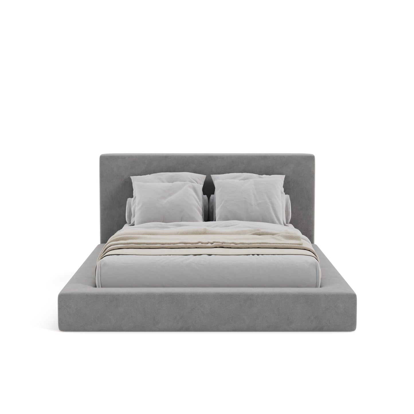 Marshmallow Bed Low Pile Chinelle Soft Grey