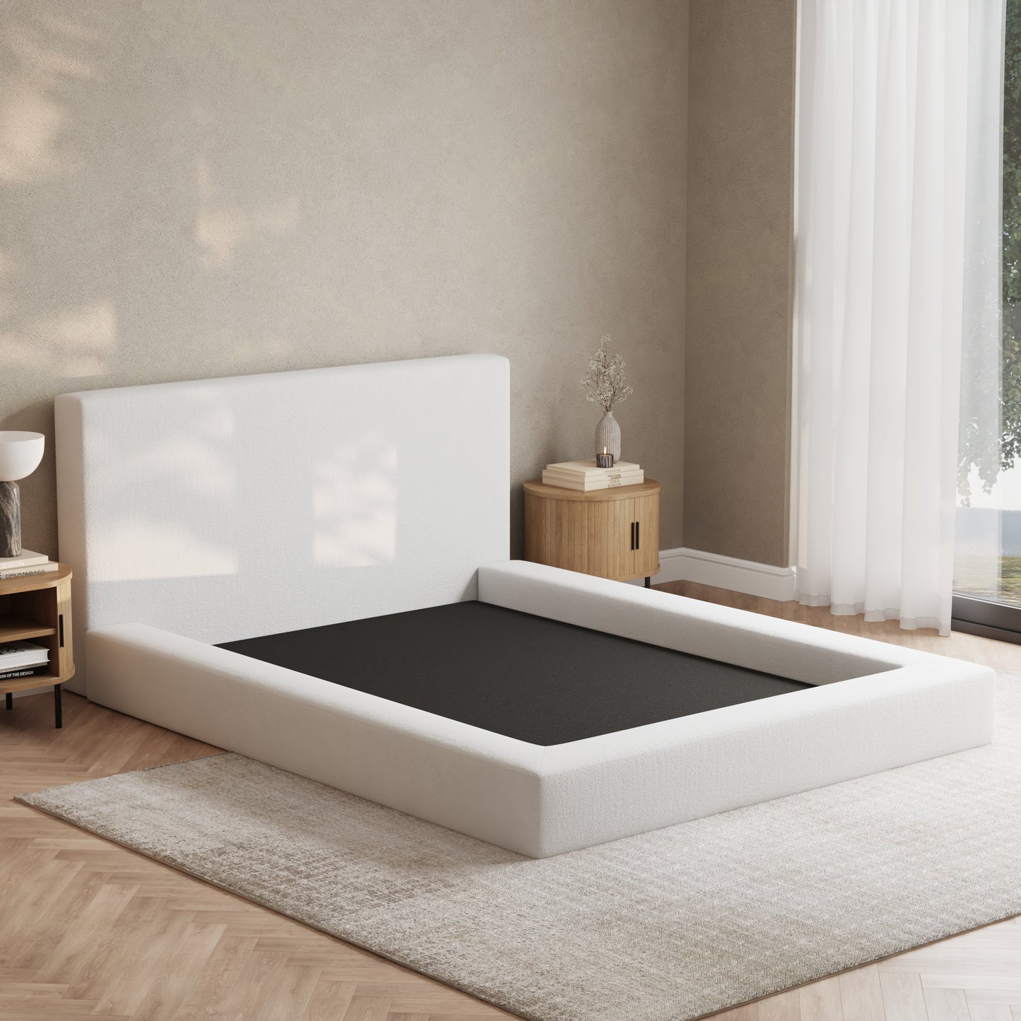 Marshmallow Bed Low Pile Chinelle Soft White