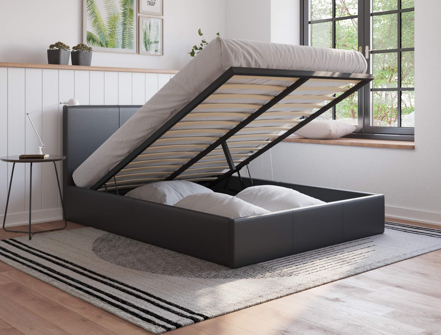 top view of a double bed frame in a bedroom from Isaak