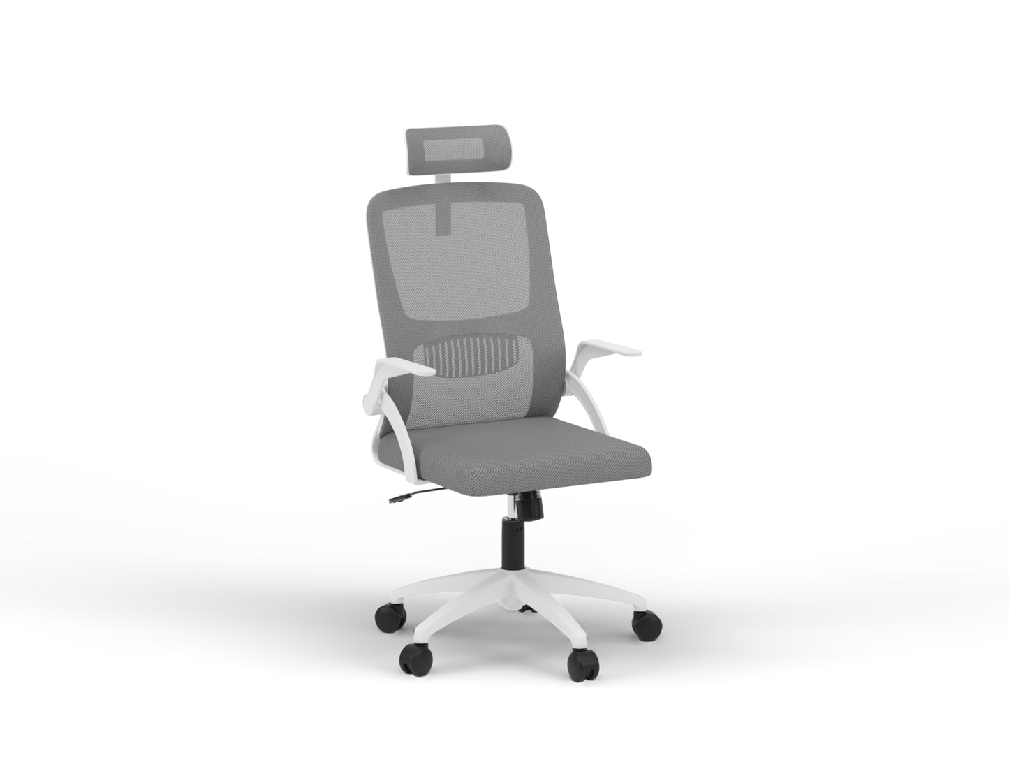 Archer Ergonomic Office Chair Grey Mesh/ White Frame