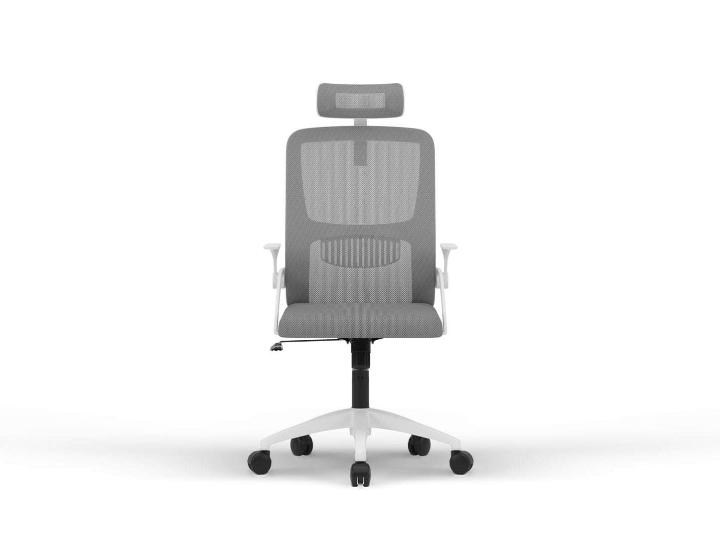 Archer Ergonomic Office Chair Grey Mesh/ White Frame