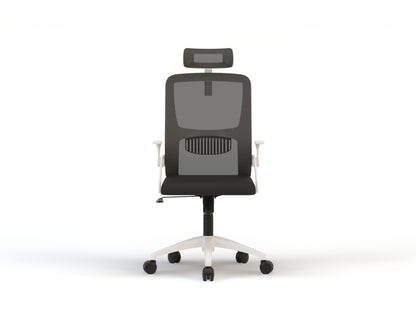 Archer Ergonomic Office Chair Black Mesh/ White Frame