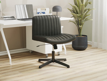 Otto Black Vegan Leather Office Chair