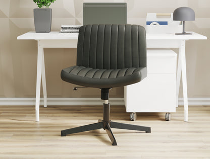 Otto Black Vegan Leather Office Chair