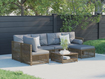 Acacia Brown 7 Piece Outdoor Wooden Lounge Set