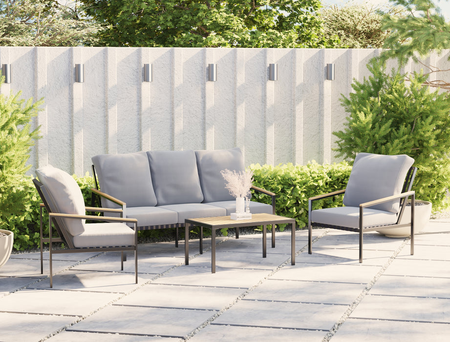 Venice 4 Piece Outdoor Wooden Lounge Set