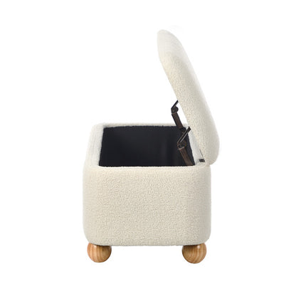 Bali Beige Teddy Ottoman