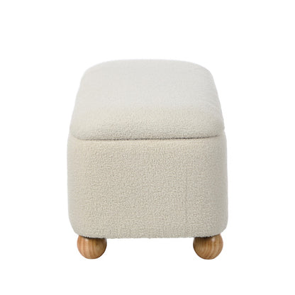 Bali Beige Teddy Ottoman