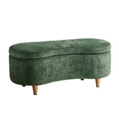 Belize Green Chenille Ottoman