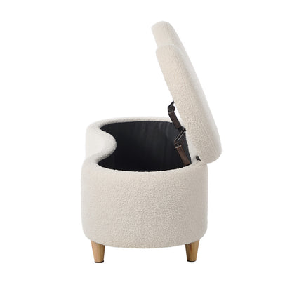 Belize Beige Teddy Ottoman