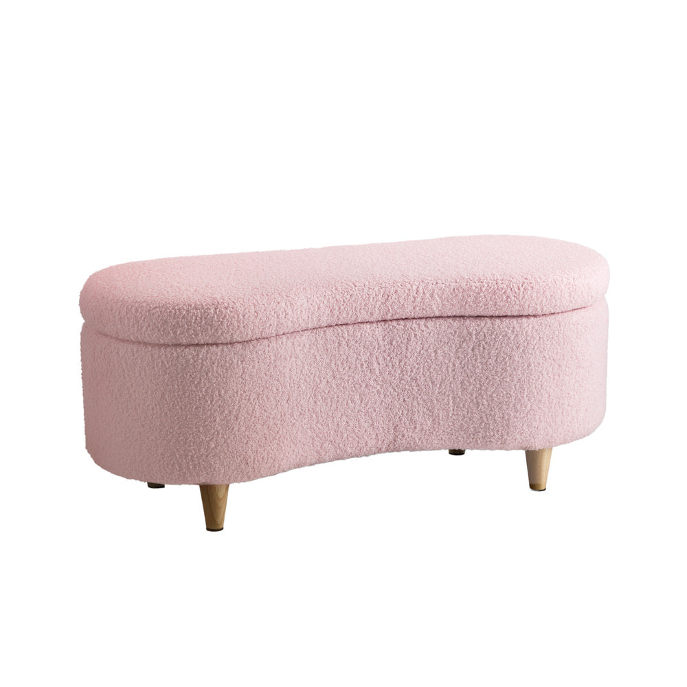 Belize Pink Teddy Ottoman