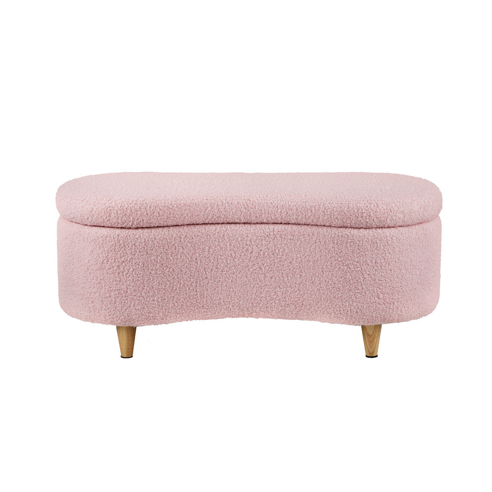 Belize Pink Teddy Ottoman