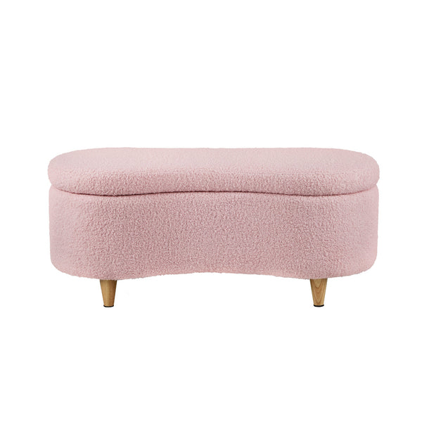 Belize Pink Teddy Ottoman