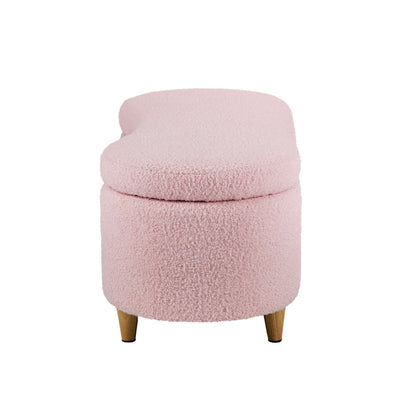 Belize Pink Teddy Ottoman