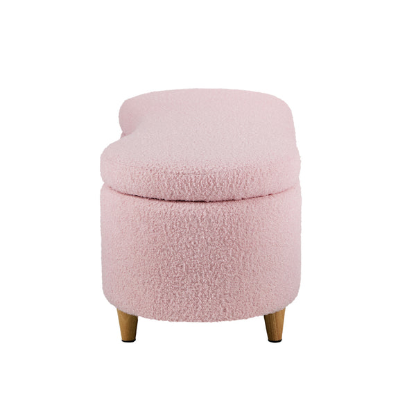 Belize Pink Teddy Ottoman