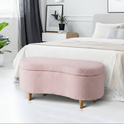 Belize Pink Teddy Ottoman