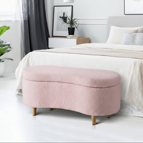 Belize Pink Teddy Ottoman