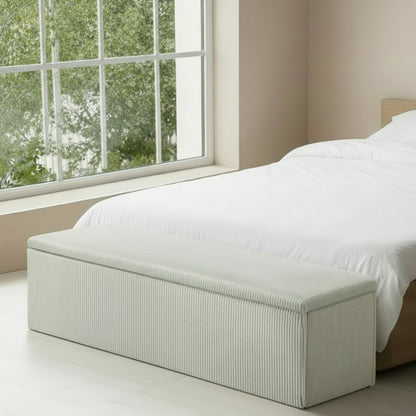 Nala Beige Polyester Ottoman