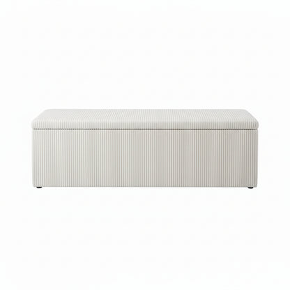 Nala Beige Polyester Ottoman