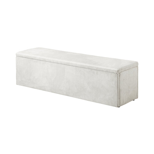 Nala Beige Polyester Ottoman