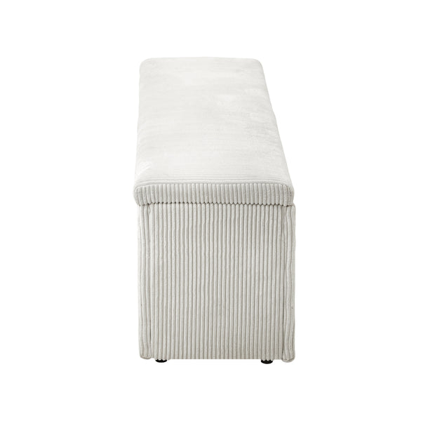 Nala Beige Polyester Ottoman