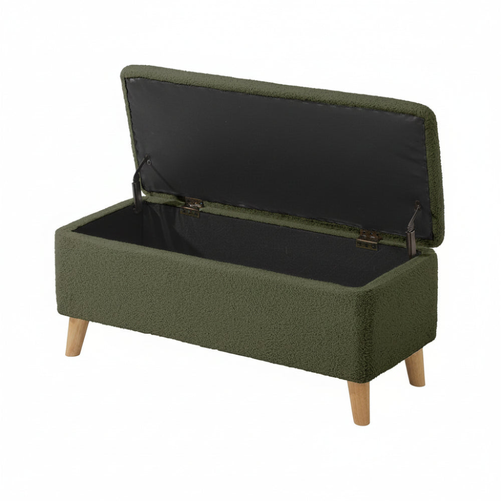 Borneo Green Sherpa Ottoman