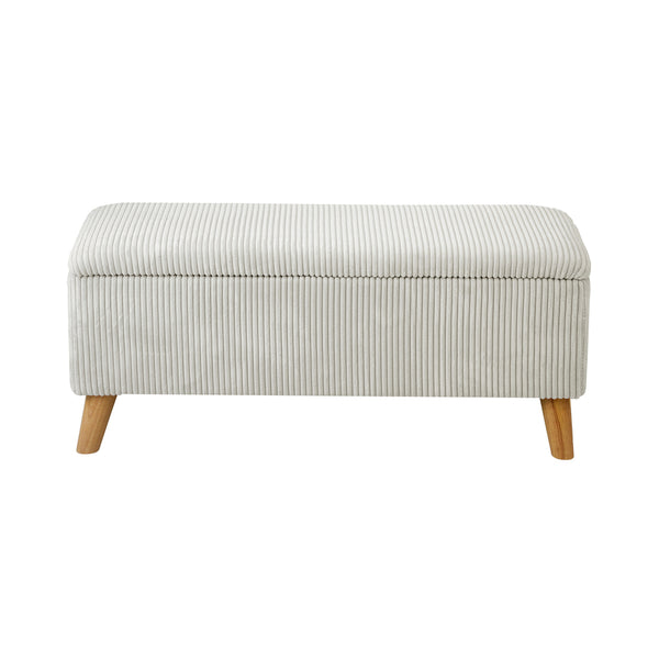 Borneo Beige Polyester Ottoman