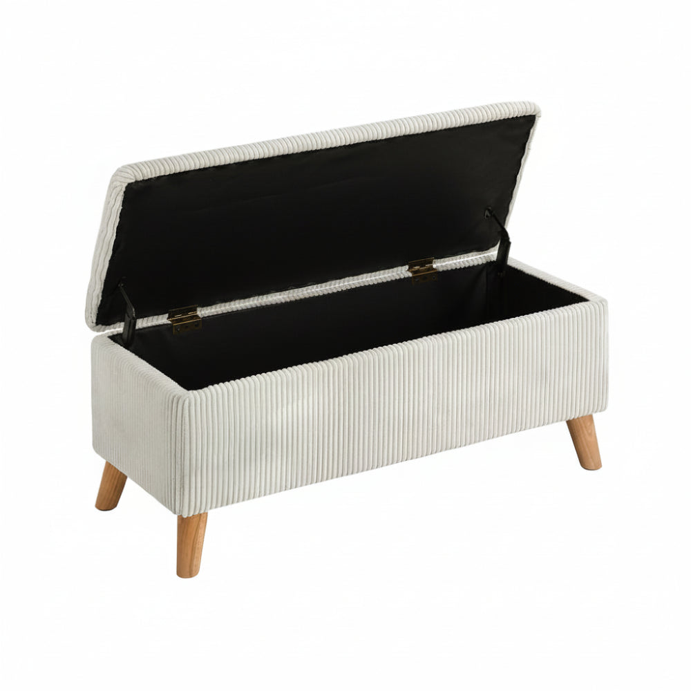 Borneo Beige Polyester Ottoman