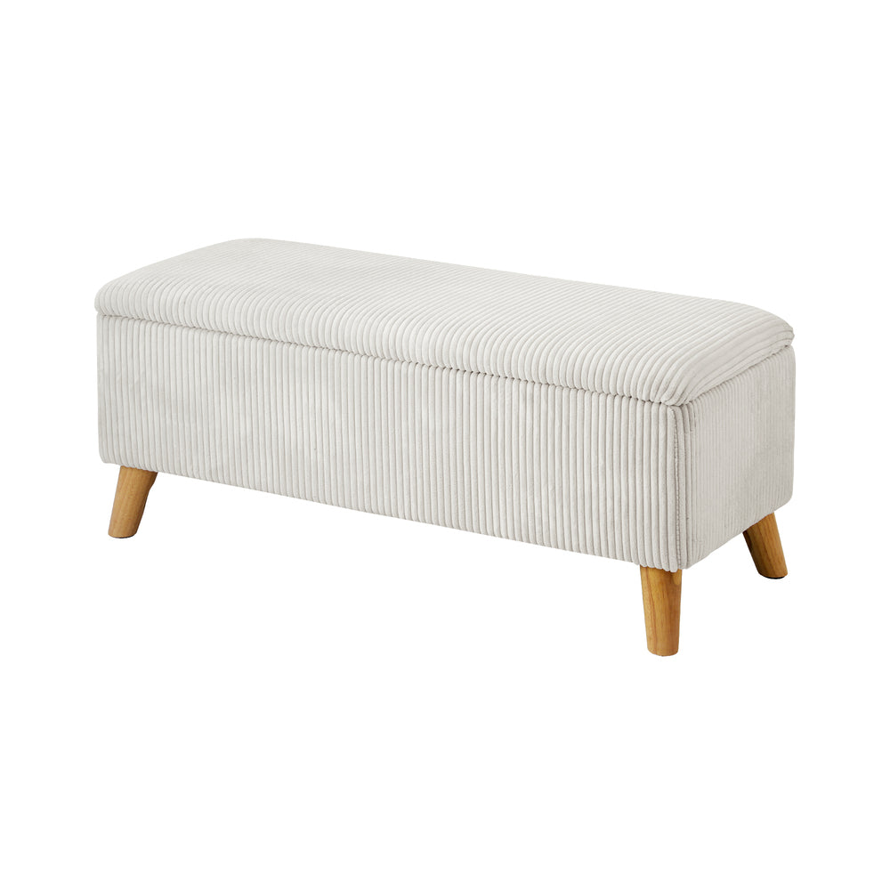 Borneo Beige Polyester Ottoman