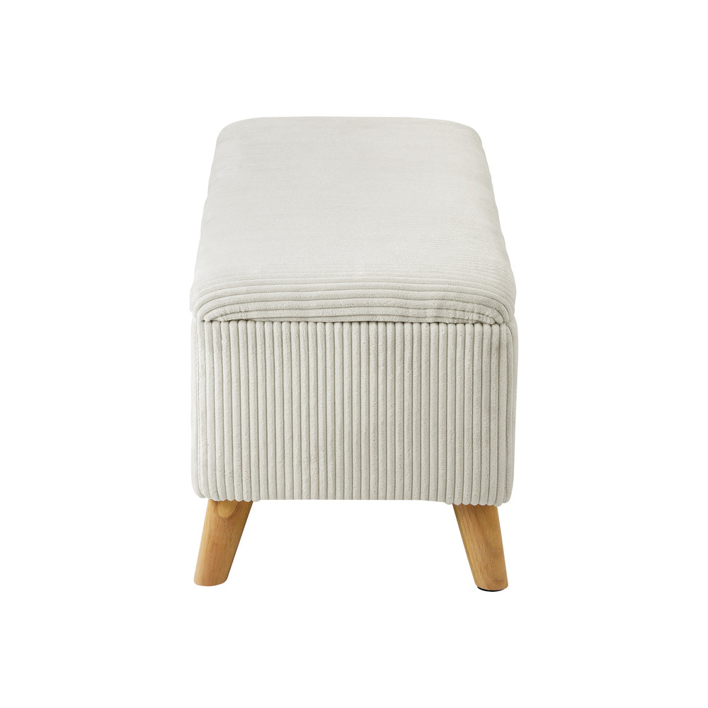 Borneo Beige Polyester Ottoman