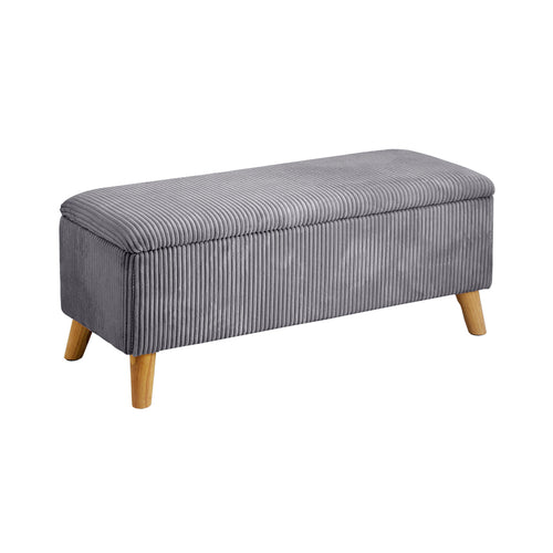 Borneo Grey Polyester Ottoman