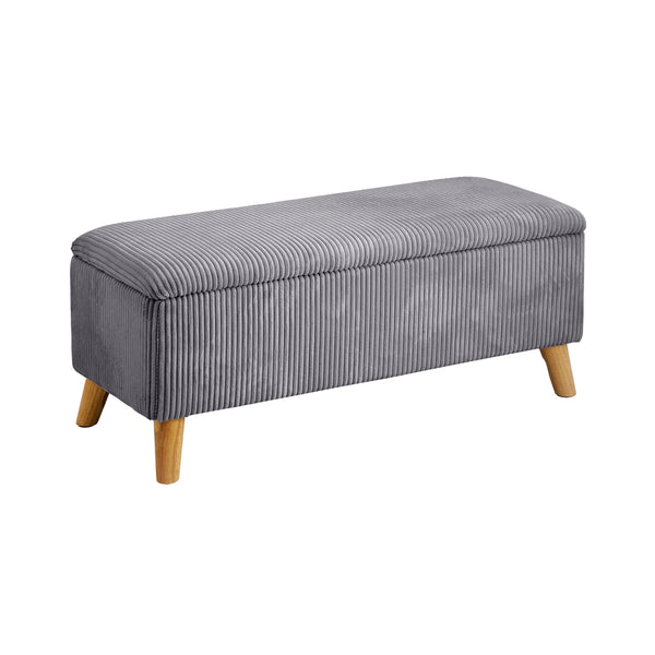 Borneo Grey Polyester Ottoman