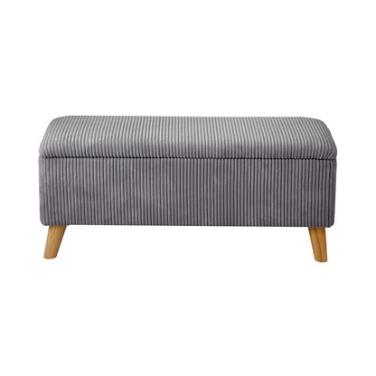Borneo Grey Polyester Ottoman