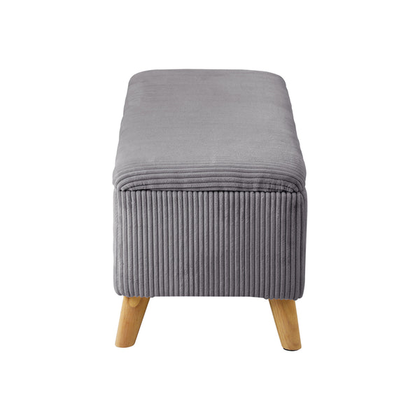 Borneo Grey Polyester Ottoman